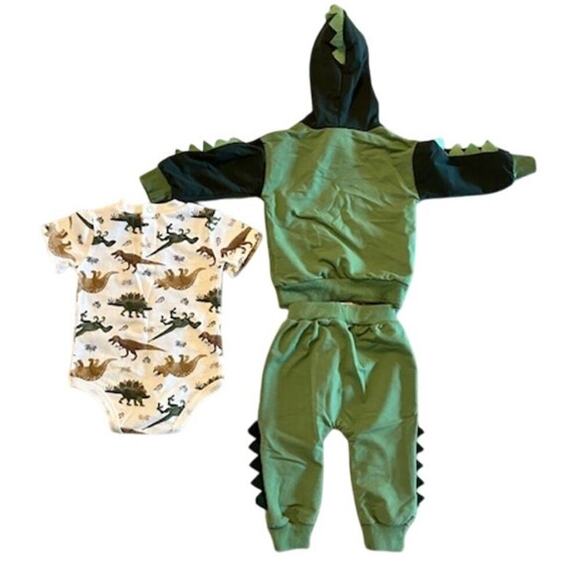 Little Lad Baby Boy Dinosaur Outfit Bundle (6–12M) - Picture 5 of 7